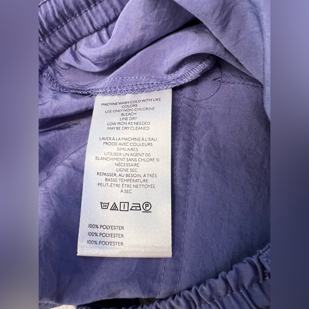 NWT Maeve Anthropologie Wide-Leg Track Pants Purple Size Small Petite - Picture 6 of 12